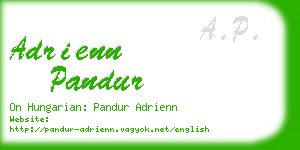 adrienn pandur business card